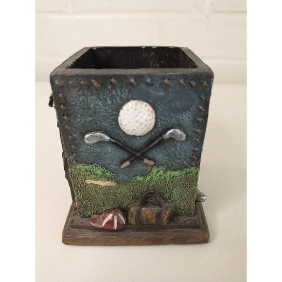 Golf Pen Holder Office Desk Organizer Resin Detailed - Picture 4 of 13